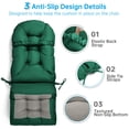thumbnail image 4 of Millsilo Outdoor Rocking Chair Cushion 44" x 19" x 4", High Back Patio Rocker Replacement Cushion, Water-Repellent, UV Fade-Resistant, Non-Slip Bottom, Green, 4 of 7