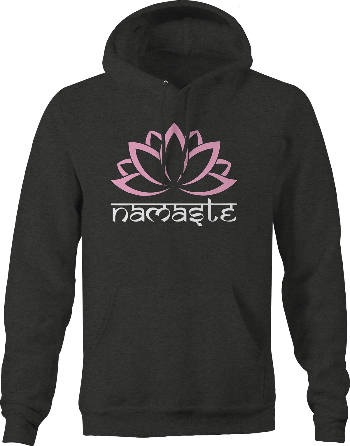 Mens Namaste Lotus Lightweight Hoodie Tee Shirt 