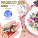 thumbnail image 2 of Uxcell 450 Pcs Cuentas de Cristal Facetado Rondelle de 6mm, Cuentas Espaciadoras de Cristal Checo en Lote Surtido para Hacer Joyería, Pulseras, Collares, Aretes, Manualidades DIY, Tono Azul, 2 of 6
