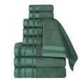 thumbnail image 2 of BNM Cotton 9 Piece Bathroom Towel Set, Forest Green, 2 of 11
