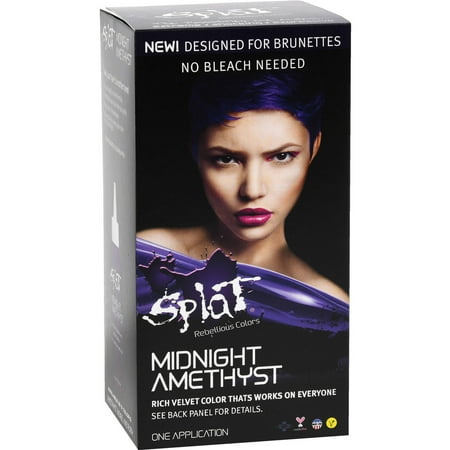 Splat 30 Wash No Bleach Semi Permanent Hair Dye Midnight Amethyst Splat 30 Wash No Bleach Semi Permanent Hair Dye Midnight Amethyst