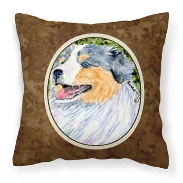 Carolines Treasures SS8736PW1414 Australian Shepherd Fabric Decorative Pillow, 14Hx14W, multicolor