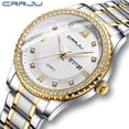 thumbnail image 5 of Crrju new watch 5016 Diamond men and women leather watch strap simple casual fashion business, 5 of 6
