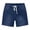 Blue, variant on Zynoxe Womens Jean Shorts with Pockets Casual Summer Solid Color Drawstring Waist Denim Shorts Straight Leg Button and Zipper Ladies Shorts S