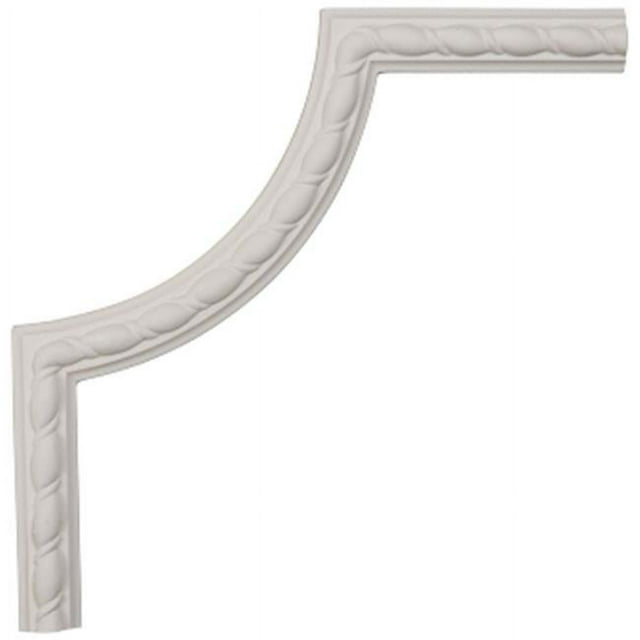 Ekena Millwork PML10X10BU 10 In. W X 10 In. H X .62 In. P Architectural Bulwark Rope Panel Moulding Corner