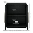 thumbnail image 3 of Evelyn&Zoe Tillman 28" Wide Rectangular Accent Cabinet, Black Grain, 3 of 9