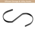 thumbnail image 3 of Unique Bargains 16Pcs 4.1 Inch Flat S Hooks Hanging Hook for Home Kitchen Storage, 7mm Black, 3 of 6