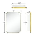 thumbnail image 6 of TEHOME Gold Rectangle Medicine Cabinet, 22x30 inches, Recessed/Surface Mount, Stainless Steel, 6 of 9