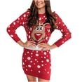 thumbnail image 1 of Vestidos de Navidad Para Mujer Vestido de Punto de Manga Larga Ajustado Con Cuello Redondo Odeerbi ODB186738, 1 of 8