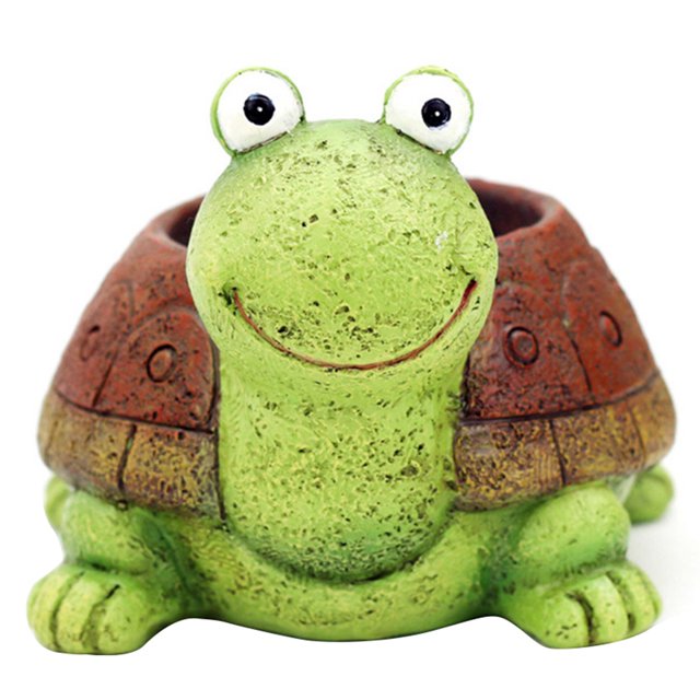 Coofit Pot de Plante Tortue Décoratif Pot de Fleurs en Résine pour Succulentes