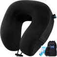 thumbnail image 1 of Memory Foam Travel Pillow - Airplane Neck Rest & Plane Accessories (Black), 1 of 8