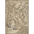 thumbnail image 3 of Valentin Lefebvre 11x14 Black Modern Framed Museum Art Print Titled - David Chooses Three Days of Pestilence (17th Century), 3 of 5