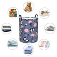 thumbnail image 6 of XMXY Round Laundry Basket Organizer, Purple Cartoon Butterfly Waterproof Collapsible Dirty Clothes Basket Laundry Hamper, Medium Size, 6 of 8