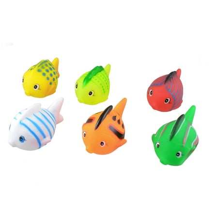 Kids Child Toys Colorful Fish Squeeze Squeak Fetch 6 Pieces - Walmart.com