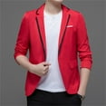 thumbnail image 6 of Zshosam Mens Slim Fit Sports Coat Casual One Button Blazer Notched Lapel Dress Suit Office Work Tops(Red,XXXL), 6 of 7
