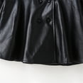 thumbnail image 4 of Gibobby Chaqueta de invierno para niñosChaqueta de vestir de cuero PU de manga larga de retazos para niños pequeños y niñas, abrigos de invierno, ropa ex(Negro, 4-5 Años), 4 of 5