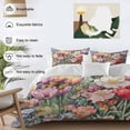 thumbnail image 3 of Queen 4 Piece Bedding Set Watercolor Tulips Lavender Peony Butterfly Soft Breathable Duvet Cover and Pillowcase, Summer Rustic Garden Duvet Cover Set Bed Sheets for Bedroom Dormitory Guest Room, 3 of 9