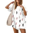 thumbnail image 2 of WILLBEST Fall Clothes Women Women Gradient Print Short Sleeve Jumpsuit Short Loose Backless Jumpsuits Rompers Flat Front Pant, 2 of 6