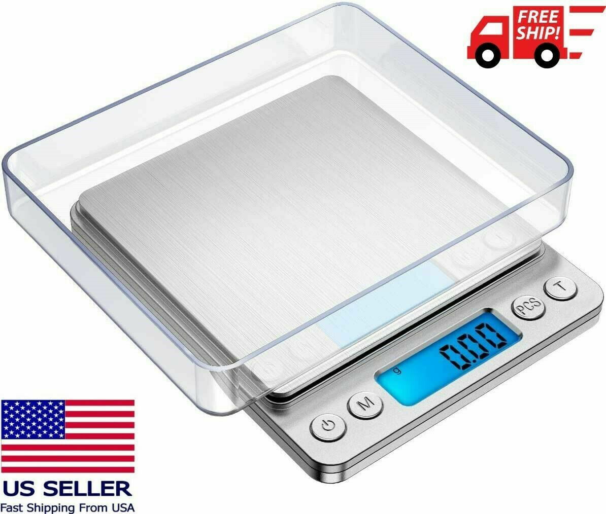 Digital Scale Jewelry Gold Silver Coin Gram Pocket Size Herb Grain 3000g x 0.1g