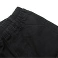 thumbnail image 6 of KIDSCOOL SPACE Children's Denim Shorts,Ribbed Elastic Waist with D-ring Loops Summer Jeans Half Cargo Jeans, Black, 4-5 Years, 6 of 7