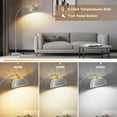 thumbnail image 5 of 71" Arc Floor Lamps for Living Room, Standing Lamp with Adjustable Lamp Head, Modern Lamp with Foot Switch, Arched Reading Light for Bedroom, Office, 9W 3 Color Temperatures Bulb Included, 5 of 7