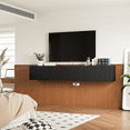 thumbnail image 6 of ​​FloatiCasa 70'' Floating TV Stand Wall-Mounted Entertainment Center Media Console with 3 Doors for TVs up to 75",for Living Room Bedroom Black, 6 of 17