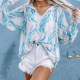 thumbnail image 2 of Blusa con estampado de manga larga de gasa suelta a la moda para mujer Fridja  czfsfas4927, 2 of 9