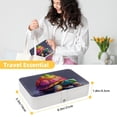 thumbnail image 5 of Turtle Elegant PU Leather Portable Organizer Box with Removable Compartment - Earring Holder, Decorative Box, Jewelry Box, 5 of 6