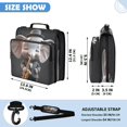 thumbnail image 3 of Jazz Elephant Printed Zipper Binder with Handle&Shoulder Strap 2 inch 3 Ring 500+300 Sheet Capacity File Folder Organizer, 3 of 8