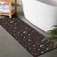 thumbnail image 2 of Brown Star Moon Constellation Pattern Bathroom Rugs Mat,Non Slip Microfiber Bathroom Rug,Rubber Backing,Soft Bathroom Mats for Bathroom Floor,Tub and Shower,47x17in(120x43cm), 2 of 5