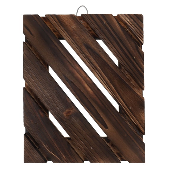 HONMEET Dark Brown Vertical Wood Wall Planter with Fern Mounting Board for Indoor and Outdoor Decor