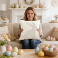 thumbnail image 6 of ToyKingdee Embroidered Bunny Silhouette Throw Pillow, Cozy Easter and Everyday Home Decor Accent, 6 of 6