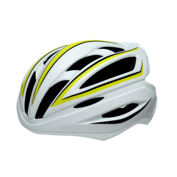 funtasica Bike Helmet Helmet Comfortable Adjustable Chin Strap Cycling Helmet Sports Helmets for Roller Skate Outdoor Women Men White Yellow