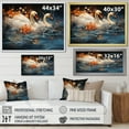 thumbnail image 4 of Designart "Journey Of The Swans I" Animals Swans Floater Framed Canvas Prints, 4 of 5