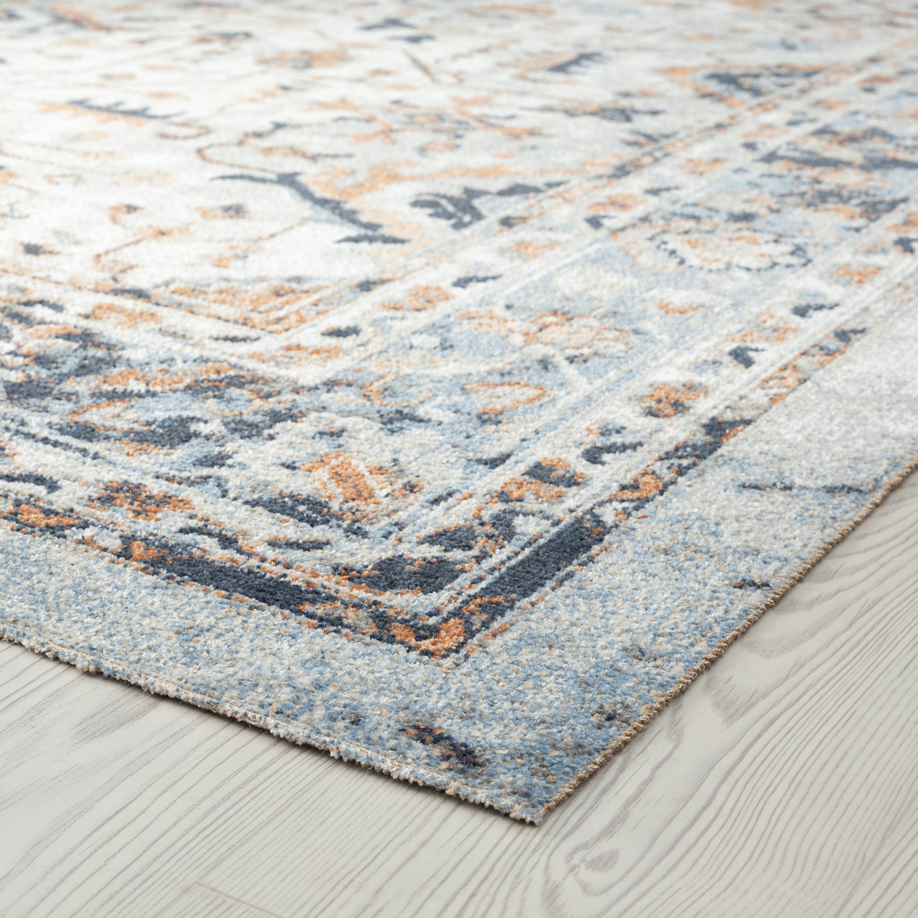Traditional 9x12 Area Rug (8'9'' x 11'3'') Border Cream, Cream Living Room Easy to Clean