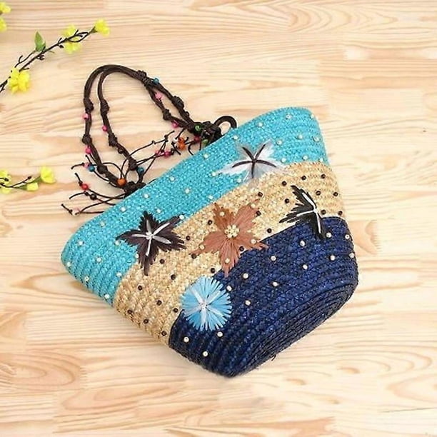 Handbags Starfish Straw Bag Bohemia Women's Shoulder Bags Large Capacity Summer Beach Bag Wheat Pole Weave Handbag Female Tote