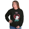 thumbnail image 3 of Betty Boop Rebel Girl Power Cartoon Women Crewneck Sweatshirt Brisco Brands S, 3 of 6