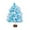 Blue, variant on Blue Feather Mini Christmas Tree - Small Artificial Tabletop Xmas Tree with Feather Branches, Perfect for Christmas Decoration in Home, Office, or Desk, Holiday Decor, 17.72in