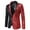 Red, variant on Men's Color Matching Sequin Suit, One Button Dress, Performance Suit, Long Sleeved Lapel Collar Suit Jacket Coat Blazer Gold