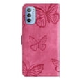 thumbnail image 2 of Compatible with Motorola Moto G62 Embossed Butterfly Case with Wallet and Kickstand Cover, 2 of 5