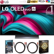 LG 83 Inch Class C5 Series OLED evo 4K UHD Smart webOS TV 2025 OLED83C5PUA Bundle with Deco Gear Home Theater Guide, 2 HDMI Cables and Deco Essentials CPS 26 Months Premium Extended Protection Pack
