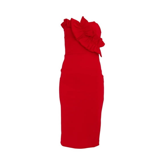 Girls On Film Womens Halcyon Frill Bandeau Dress
