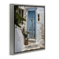 thumbnail image 4 of Stupell Industries Blue Greek Door Town & City Painting Gray Floater Framed Canvas Art Print Wall Art, 18 x 18, 4 of 10
