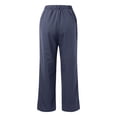 thumbnail image 5 of JIAYUE Women's Pants Ankle-Length High Waist Wide Leg Trousers Stretch Comfortable Elastic Waist Flowy Business Palazzo Casual Bottoms For Women, 5 of 5