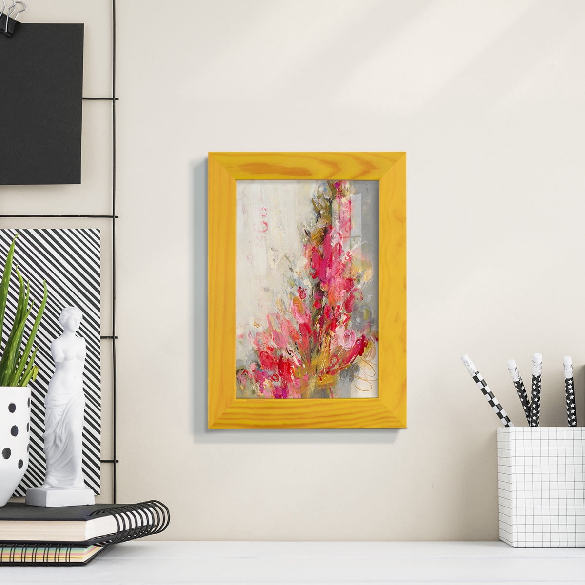 Flip Side - Framed Print w/glass - Sunflower Yellow