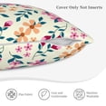 thumbnail image 5 of Bingfone Cute Flower Linen Throw Pillow Covers Cushion Case Pocket Button Vintage Farmhouse Pillowcase for Sofa Couch Bed 20"x20", 5 of 9