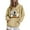 Khaki, variant on CFLVAEK Plus Size Hoodies for Women Cute Graphic Sweatshirts with Hood Oversized Long Sleeve Fall Hoodie Sweatshirt with Pockets for Holiday Brown L