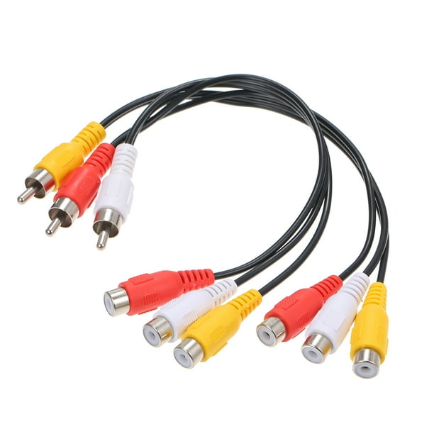 Audio Video Cable 3 Male To 6 Female For Dvd Tv Stb Gold Plated Av Cable For Family And Business Use Walmart Com Walmart Com