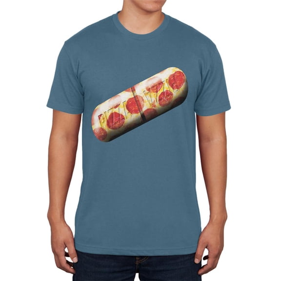 Pizza Is My Drug Pill Funny Mens T Shirt Indigo Blue MD