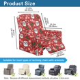 thumbnail image 3 of Renewold Cover for Recliner Chair Non-Slip Dog Chair Cover 4 Pieces Couch Slipcover Recliner with Elastic Bottom and Side Pocket for Christmas Decor, Santa Claus Holly Candy Canes Red, 3 of 8